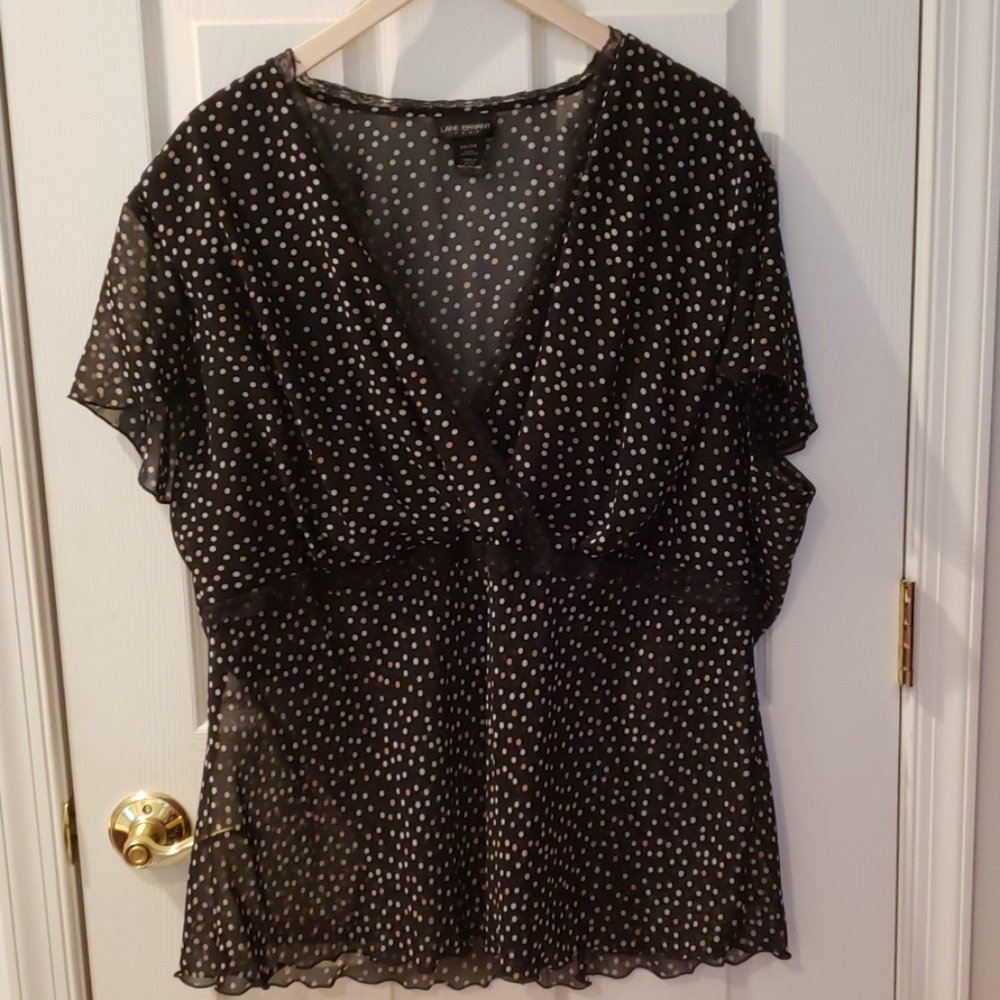 Lane Bryant Polka Dot Blouse